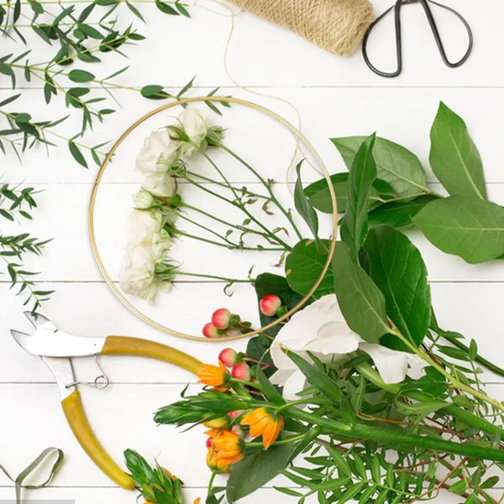 8Pcs Round Metal Craft Hoops 9.82 Iron Wreath Frames for DIY Dreamcatcher Table Centerpiece Wall Art Craft Supplies