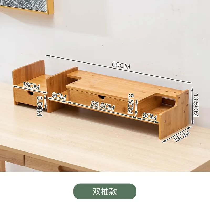 Firm Monitor Heightened Rack, Computer Stand, Nanzhu Desktop Storage Rack, Bracket, Shelf Raising Shelf Factory