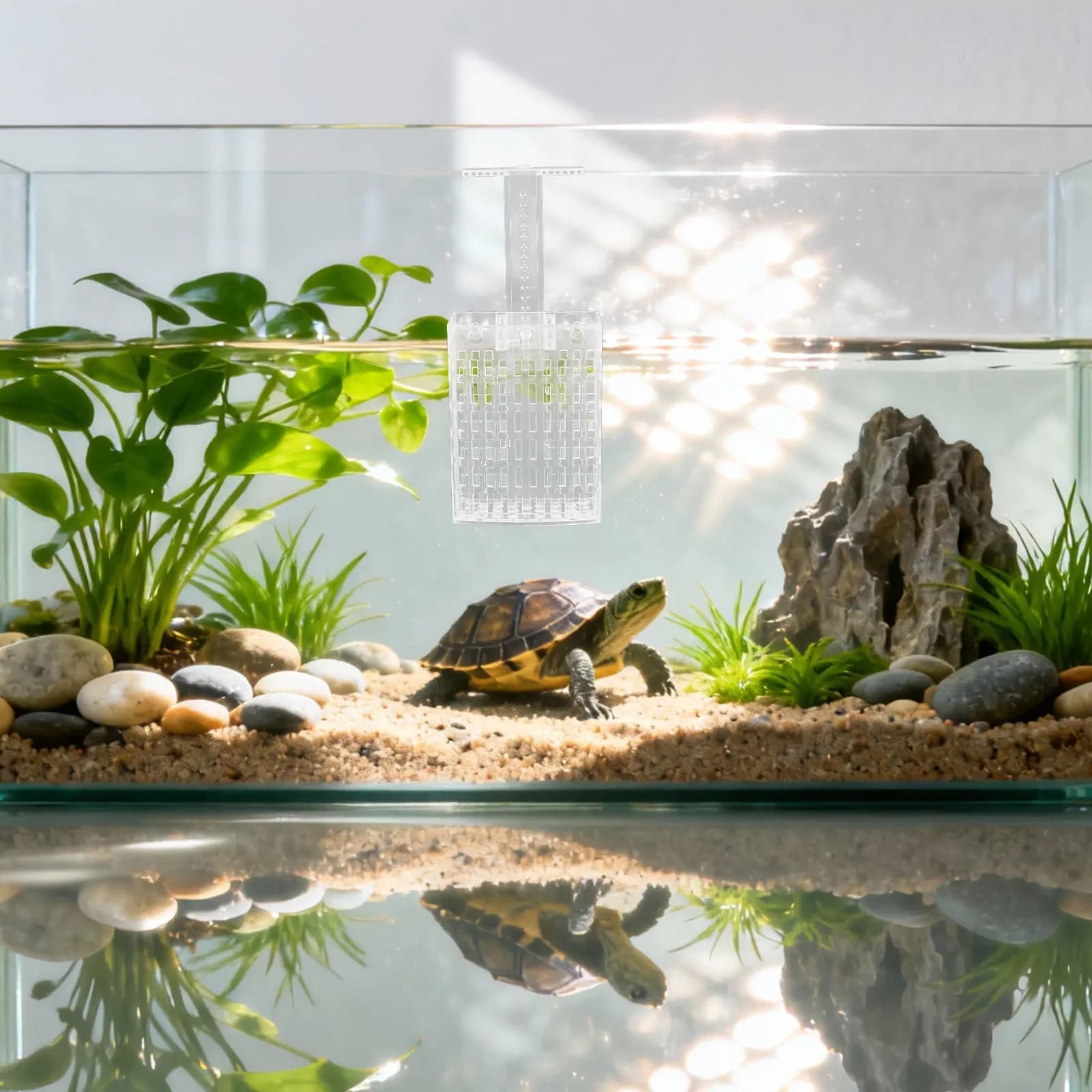 2Set Adjustable Aquarium Plant Holder with Suction Cup Telescopic Hooks Hydroponic Baskets for Deep Tanks Dutch South American