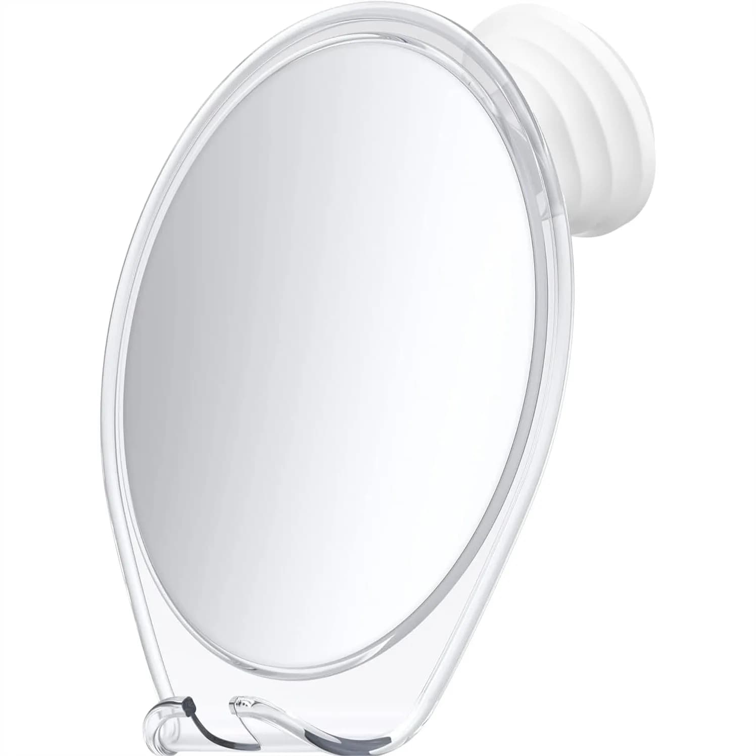 Fogless Shower Mirror with Suction Mount & Swivel – Acrylic Bathroom Mirror for Shaving, Built-in Razor Holder, Easy Install