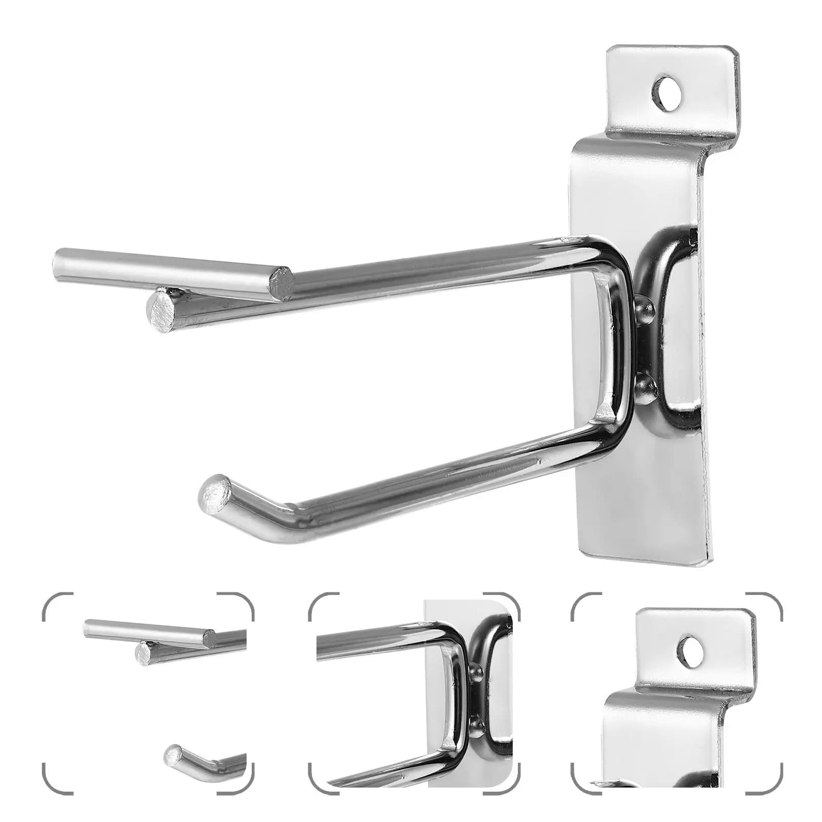 10 Pcs Heavy Duty Hooks Large for Hanging Slat Board Storage Slot Wall and Hanger Garage