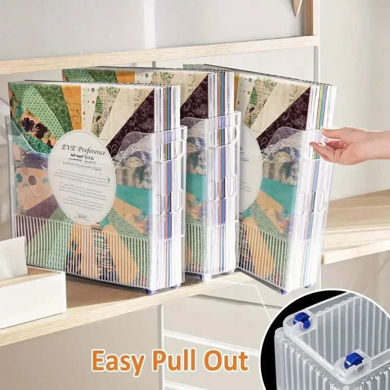 Card Holder Scrapbooking with Wheels, Plastic Organizer for Storage and Conservation, Paper Organizer