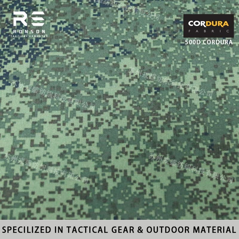 500D Nylon Cordura Russian EMR Camo 100% Woven Water-Resistant PU Coated for Tactical Gear Backpack Military Rucksack Camping Su