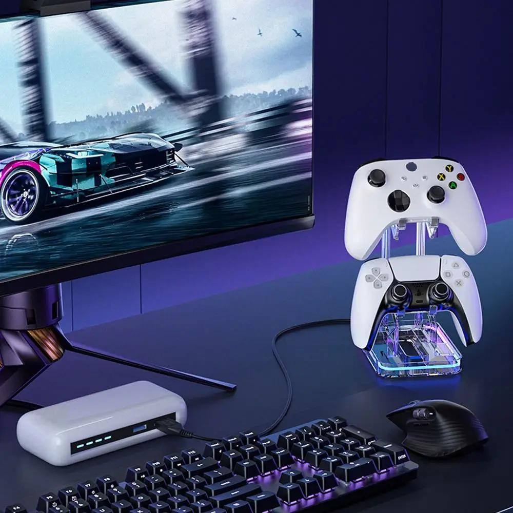 Supporto per controller di gioco universale di ricambio Supporto per gamepad RGB durevole Supporto per cuffie antiscivolo per PS4/PS5/Xbox ONE/Switch