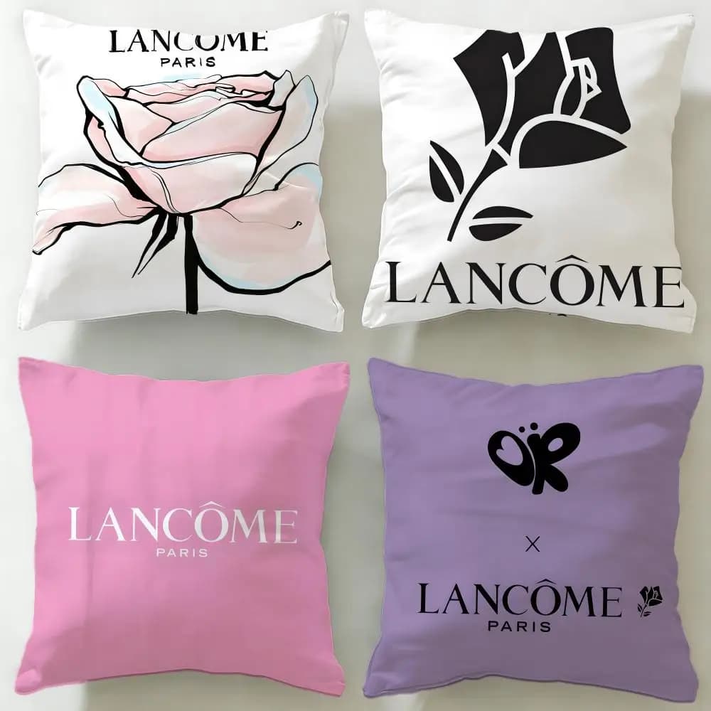 Fodera per cuscino classica di marca di lusso Lancome, morbida e facile da lavare – versatile per divano, letto, viaggi e ufficio