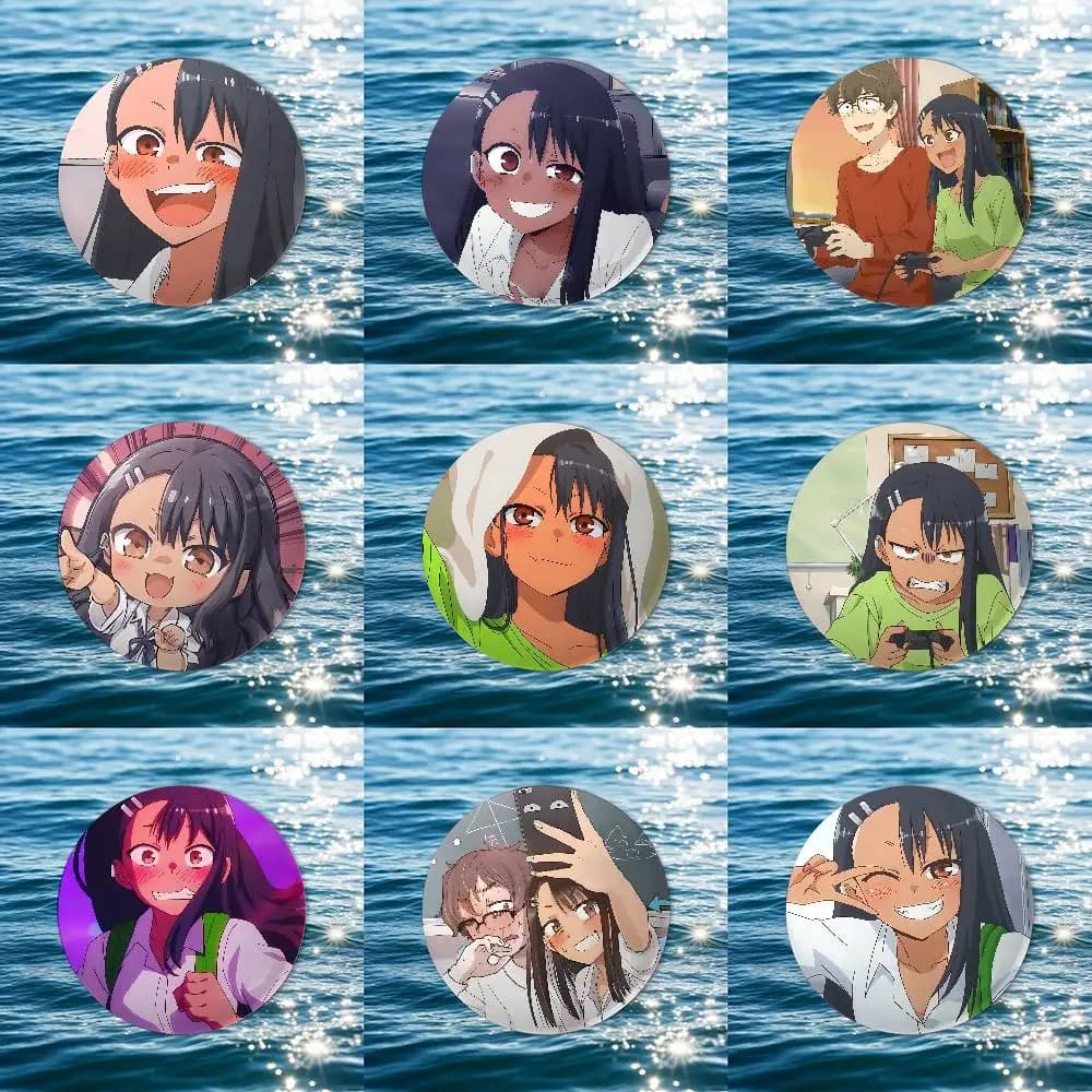 H-Hayase Nagatoro Badge Pins For Friend, Backpack, Clothing, Collectible Accessories, Jewelry Gift