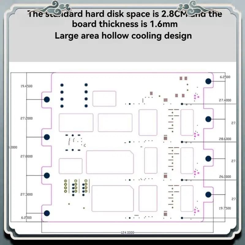 Backplane per disco rigido premium SFF8643 al backplane per disco rigido a 4 alloggiamenti per server di archiviazione Nas
