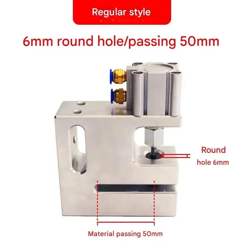 Pneumatic punching machine for rounded corners for plastic bags with film PP 2mm 5mm 15mm 8mm - Punching tool for round holes