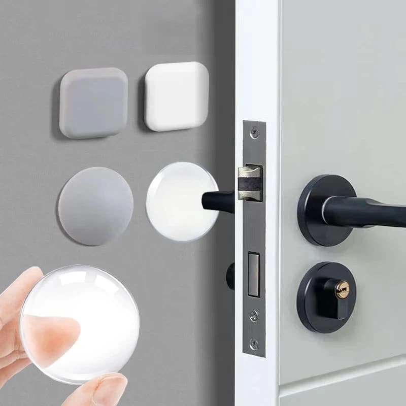 1/5 pz. Fermaporta in silicone autoadesivo, ammortizzatore silenzioso antiurto, protezione per maniglie e pareti, decorazione per la casa