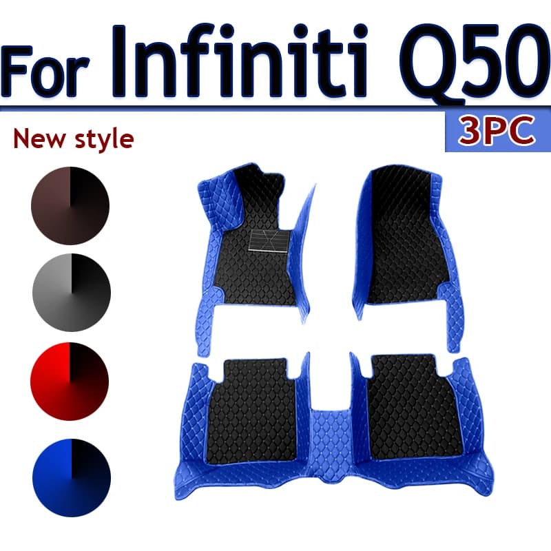 Car Floor Mats For Infiniti Q50 2014 2015 Carpets Waterproof Custom Interior Accessories Foot Rugs Auto Protect Pedals Pads