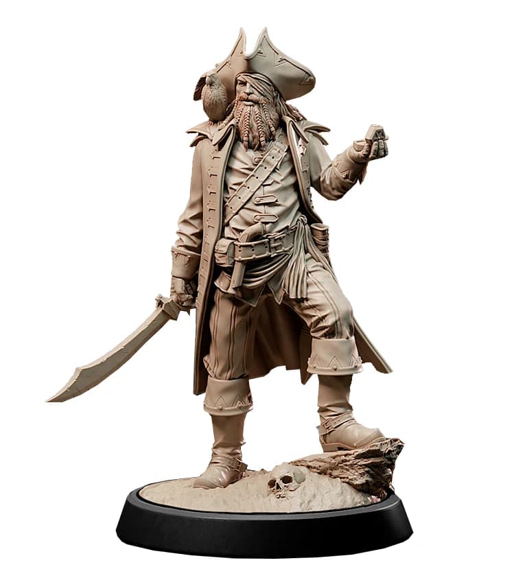 1/24 75mm 1/18 100mm resina modello kit pirata capitano non verniciato nessun colore RW-604