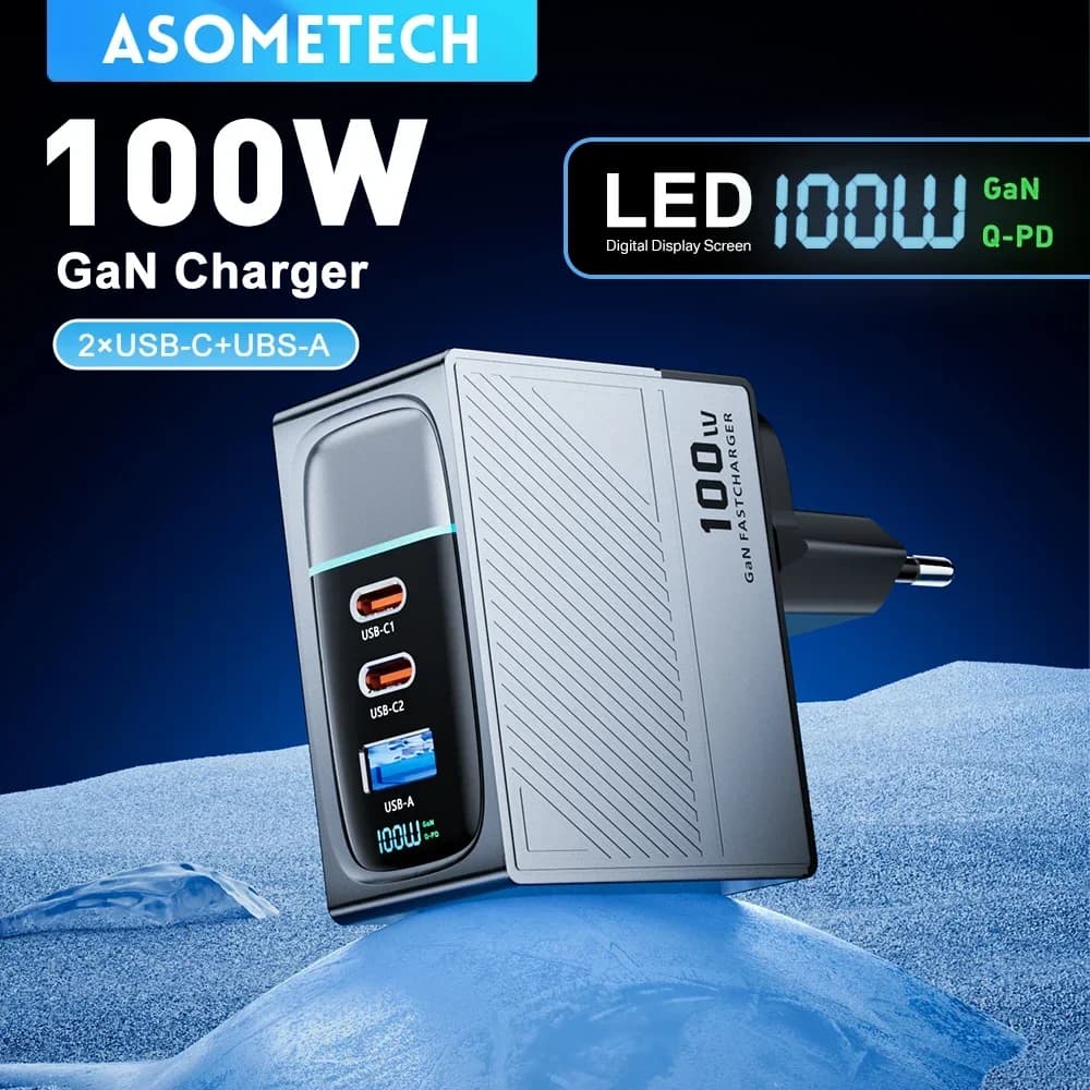 Caricatore USB GaN PD 100W ricarica rapida tipo C QC 4.0 3.0 per iPhone 14 13 Samsung Xiaomi MacBook Tablet adattatore per caricabatterie da viaggio