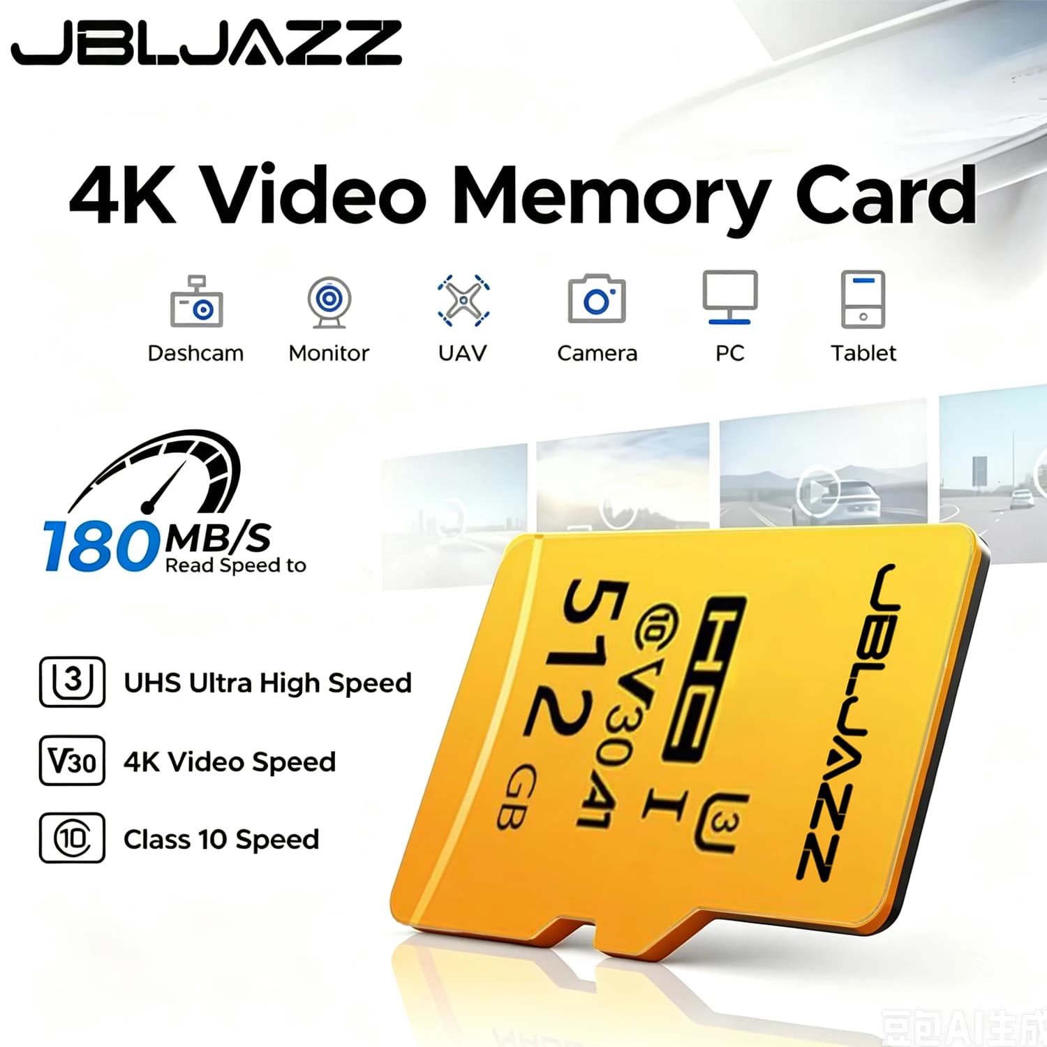 Scheda Micro TF SD ad alta velocità, scheda di memoria flash TF da 512GB 256GB 128GB 64GB U3 V30 4K Full HD, scheda SD per Nintendo Switch