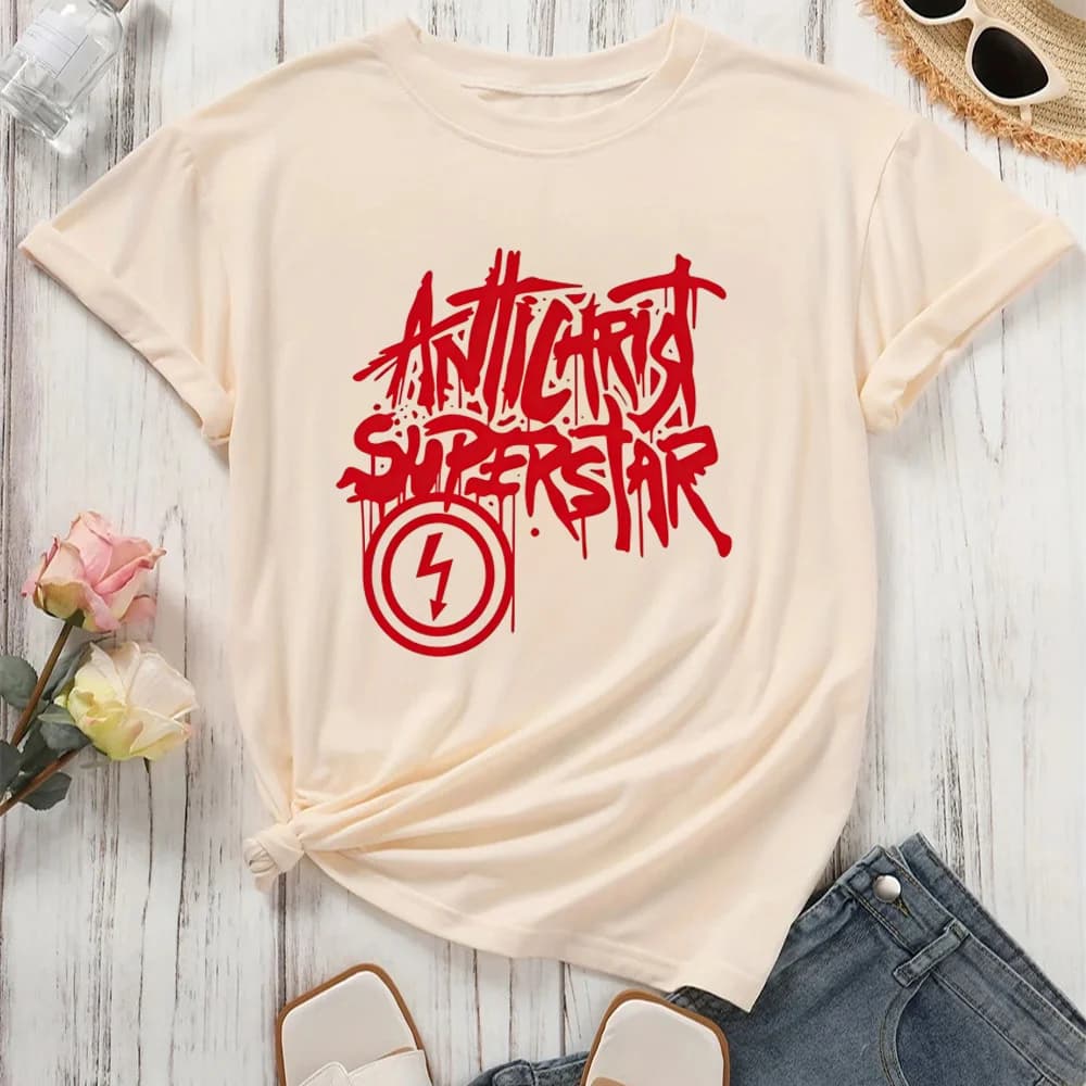 Marilyn Manson t shirt women Punk Pop Culture Breathable Trendy Comfortable tshirt Vintage graphic harajuku 80s Gothic Grunge