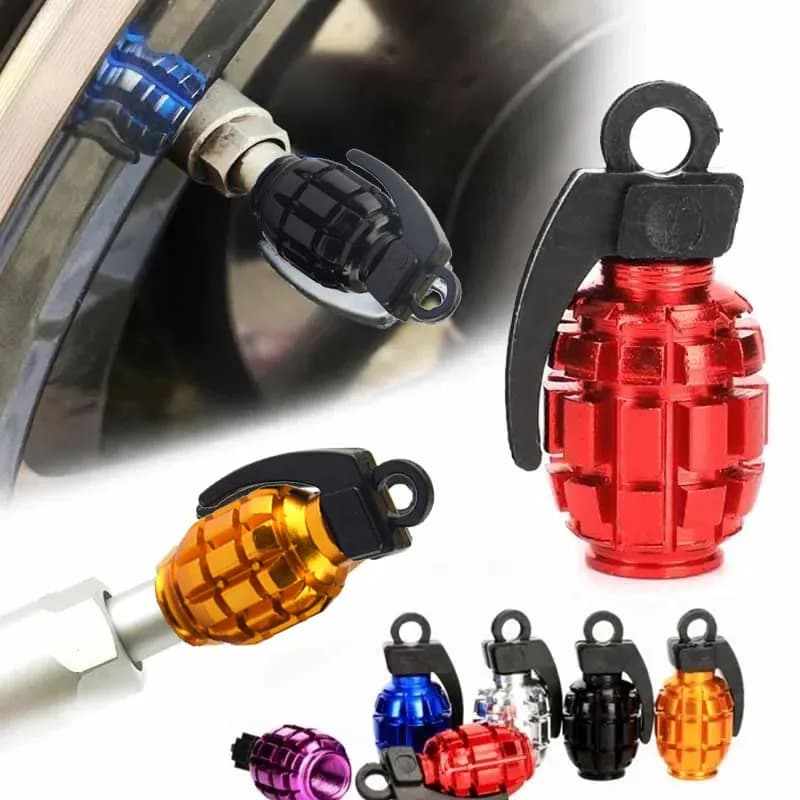 4Pcs/set High Quality Grenade Model Car Wheel Tire Valve Caps Tire Rim Stem Covers For Car Motorcycle Bicycle Waterproof