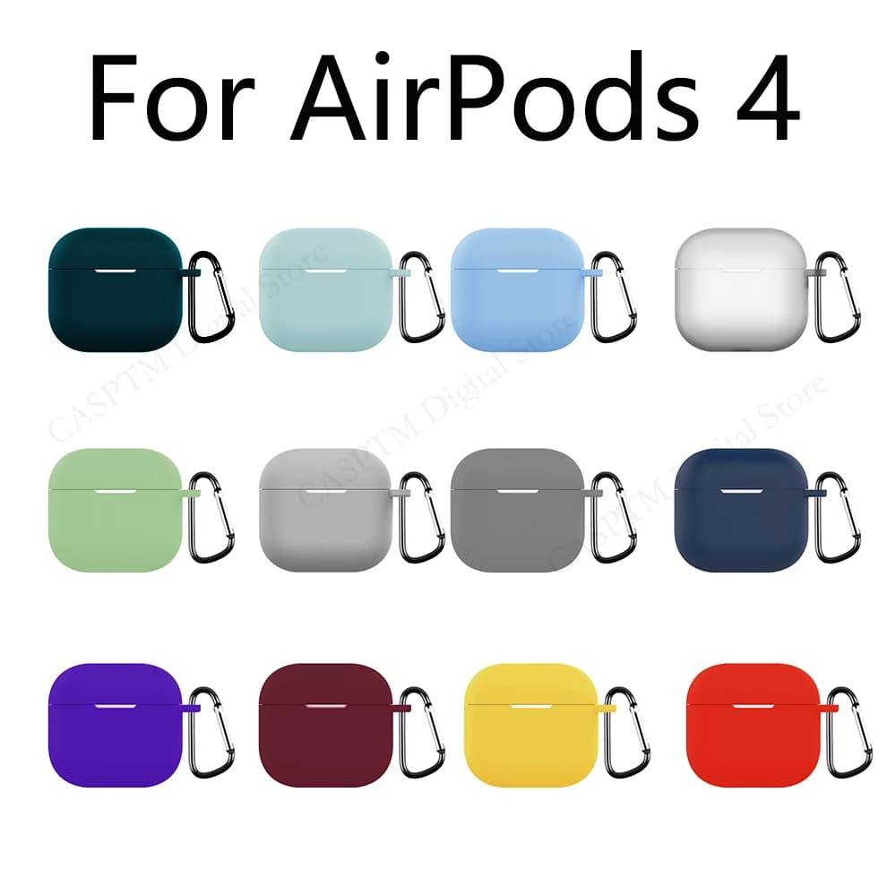 Case for Apple AirPods 4 Headphone Accessories Bluetooth Headset Silicone Cover for Airpods 4 2024 Coque Fundas with Hook