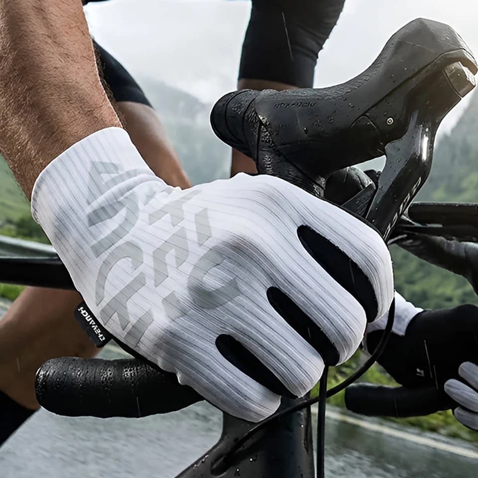 Guanti da Ciclismo per Uomo e Donna, a Dita Intere, Antiscivolo, Ammortizzanti, Traspiranti per MTB, Bici da Strada, Fitness, Attività all'Aperto, Ciclismo Estivo