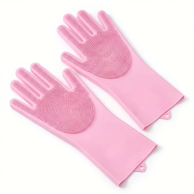 1 set di guanti resistenti per la pulizia della cucina con impugnatura antiscivolo, perfetti per l'uso quotidiano e come regalo di Natale