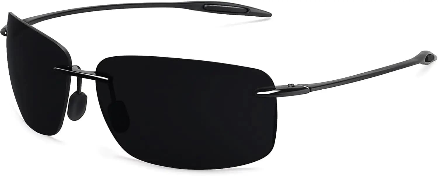Occhiali da Sole Sportivi Senza Montatura TR90 per Uomo e Donna, Protezione UV per Guida, Corsa, Pesca, Golf