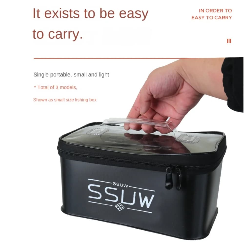 Pisces bucket EVA S M L, Breathable and Foldable, with Transport Handles, Pisces Portable Box, Travel Fishing Equipment Container