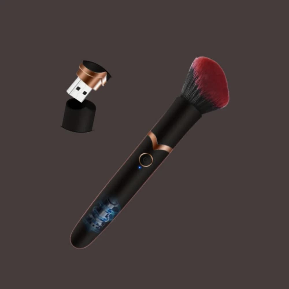 Vibratore a Forma di Pennello per Trucco, Giocattolo Sessuale per Donne, Massaggiatore per Punto G e Vagina, Dildo Potente, Stimolatore per Clitoride e Capezzoli