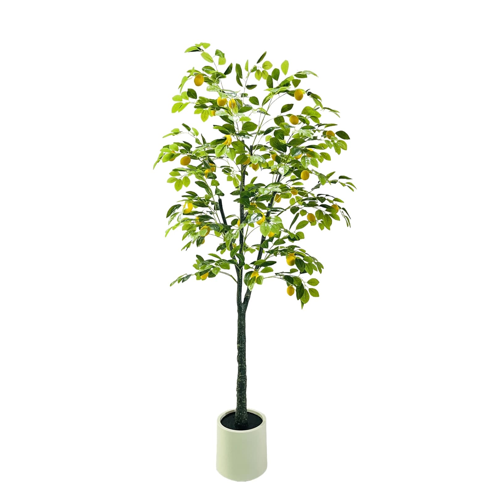 6ft Artificial Lemon Trees, Large Artificial Plants Indoor Faux Potted Lemons Citrus Tree Fake Floor Plants Lemon Trees for Hom
