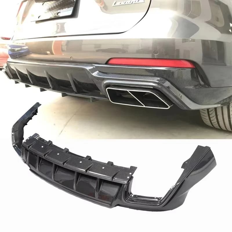 Carbon Fiber Rear Diffuser Rear Bumper Lip Spoiler for Maserati Levante 2016-2020