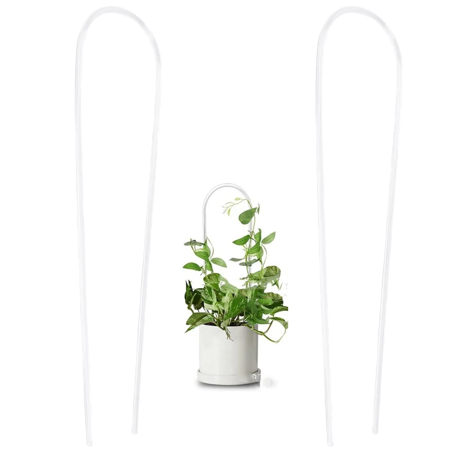 Supporto per Piante Rampicanti a Forma di U in Acrilico Trasparente, Rastrelliera per Piante in Vaso, Decorazione per Giardinaggio