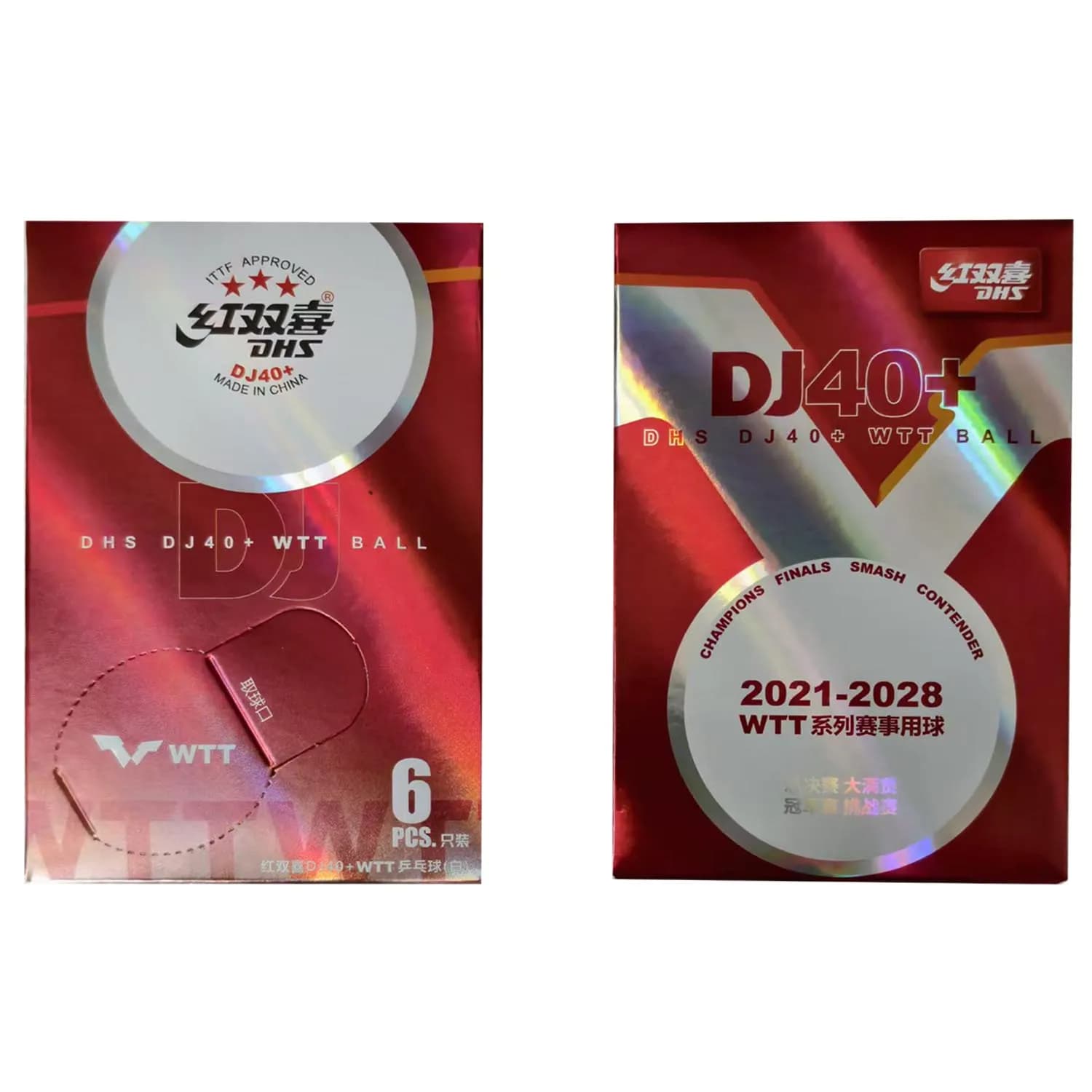 Palline da Ping Pong DHS DJ40+ 3 Stelle WTT Competizione ITTF 3 Stelle Nuovi Materiali Plastica ABS Originali DHS DJ40