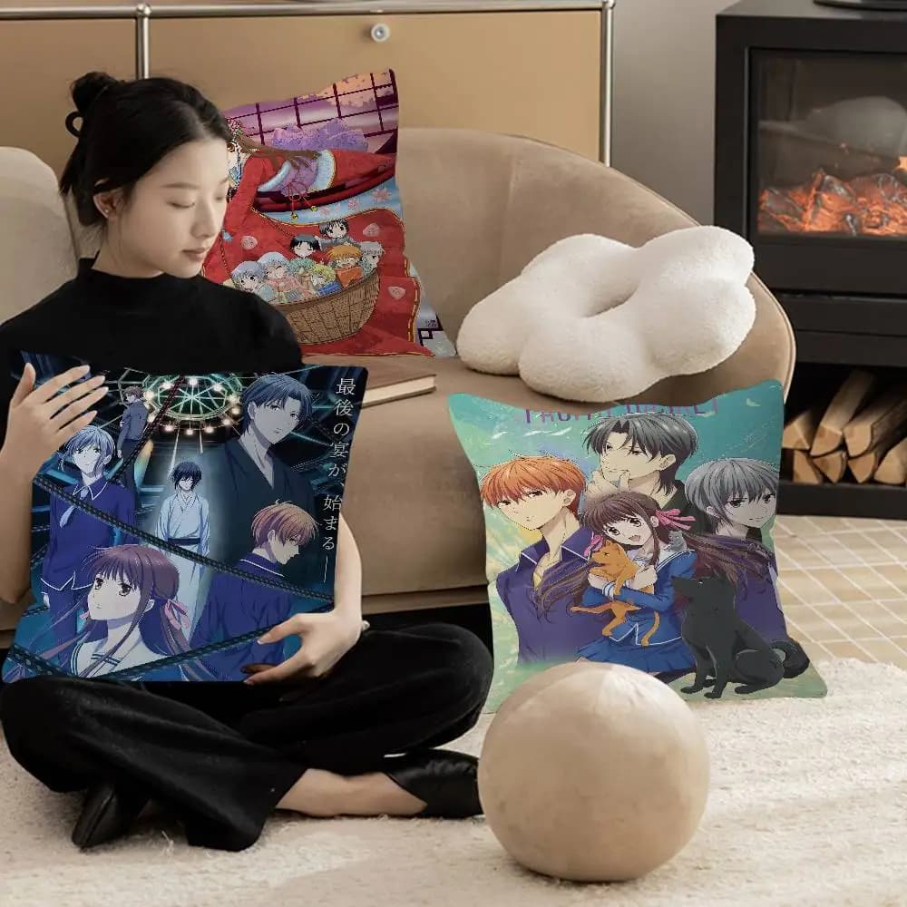 Fruits Basket Anime Decorative Sofa Bed cushion, 45x45 cm cushion, Fashion