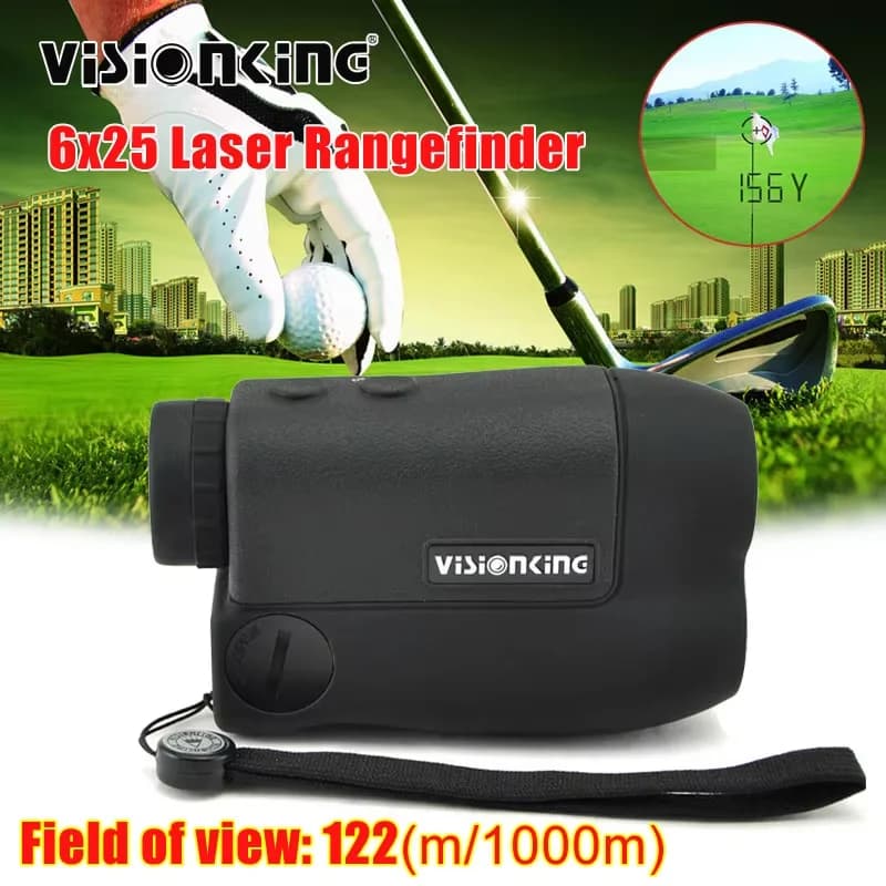 Telemetro Laser Visionking 6x25 per Caccia, Misuratore di Distanza 600M, Monocolo per Golf e Sport all'Aperto, Telescopio con Precisione di Misurazione dello 0,1%