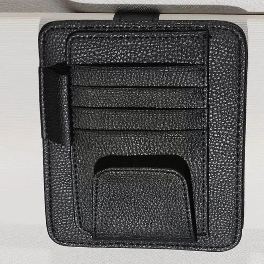 Car Interior AccessoriesSun Visor Mutil-Pocket Storage Organizer Auto Car Documents Pouch Credit Card Sun Glasses Pens Holder