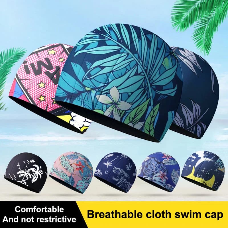 Waterproof Swimming Head Protect Your Ear Long Hair Pool Hat Sports Hat for Men Woman With Ear Pockets High Elasticity Bathroom Heads