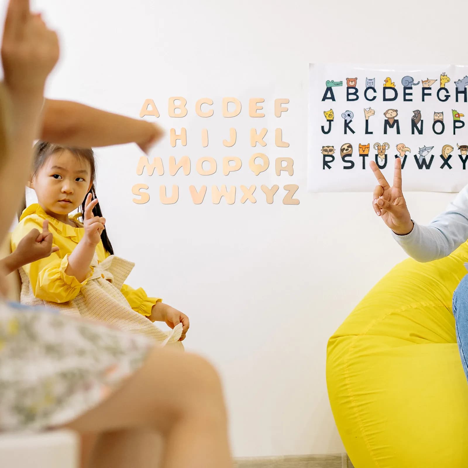 Wooden Letters Set DIY Alphabet Craft Kit Natural Unfinished Wooden Letter for Kids Art Projects Home Decor Scrapbooking