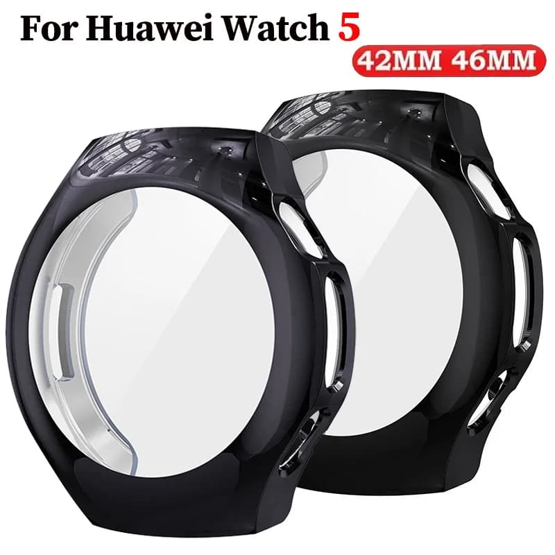 Custodia morbida per orologio per Huawei Watch 5 42MM 46MM placcatura paraurti guscio protezione schermo custodia Smartwatch accessori