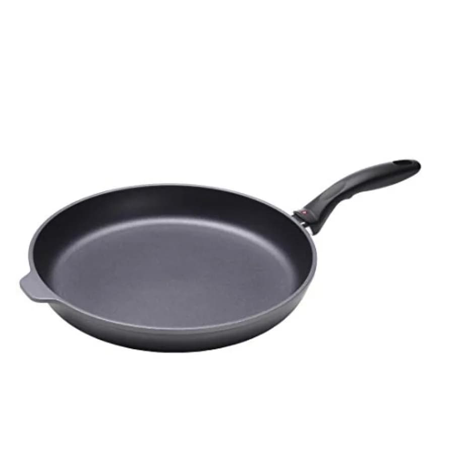 12.5 Dustproof pan with Diamond Aluminum Coating, Dishwasher Washable and Fitted to Oven, with Stainless Steel Handle
