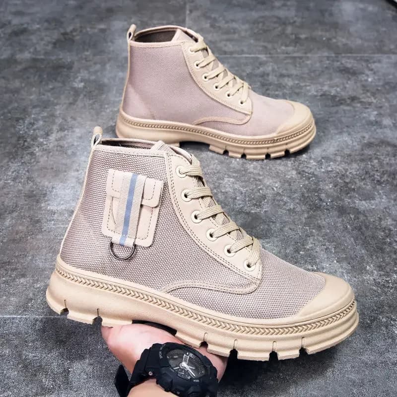 Stivali da lavoro alti da uomo leggeri e traspiranti Suola spessa per pneumatici Scarpe antinfortunistiche antiscivolo resistenti all'abrasione per escursioni sul lavoro