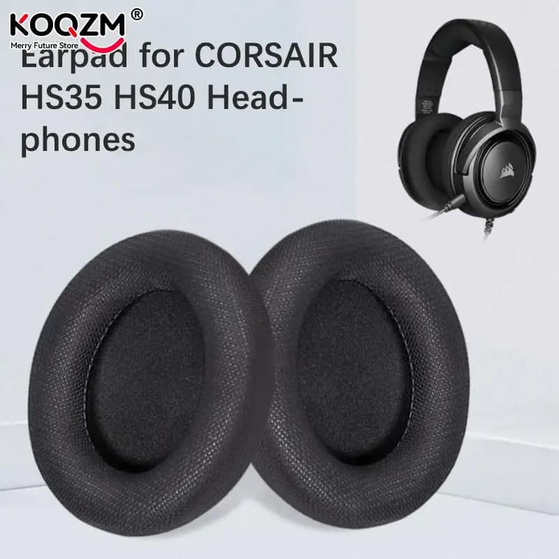 1 pair of ear pads in spare foam pillow lining for CORSAIR HS35 HS40 headphone headphones
