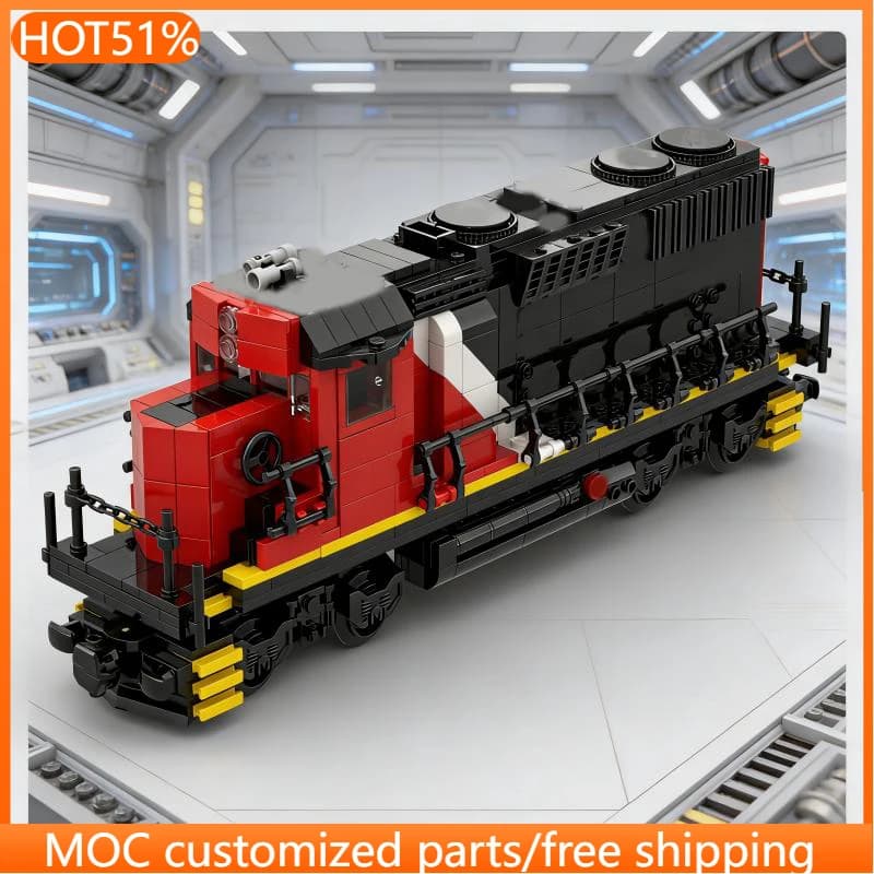 Set di Costruzioni Modulari da 742 Pezzi, Locomotiva a 7 Griglie, Tecnologia MOC Personalizzabile, Design Creativo, Giocattolo Fai-da-Te, Regalo per Festival