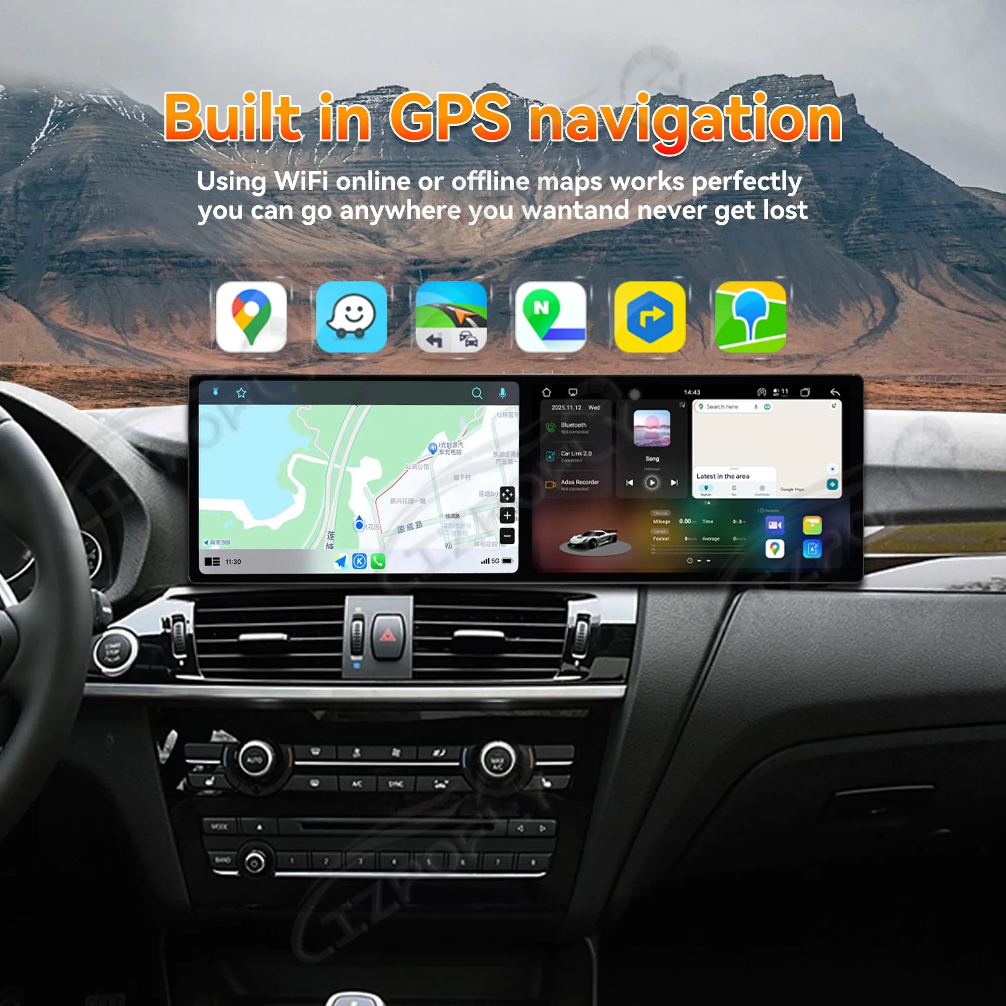 Dual 9.1'' Android 15 CarPlay Car Radio For BMW X3 F30 F31 F34 F35 2016-2018 EVO Touch Screen Multimedia Player GPS Navigation