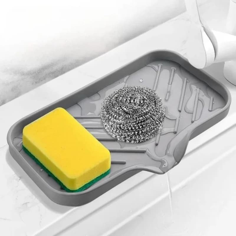 Rubinetto della cucina Splash Pad Lavello in silicone Rubinetto Splash Guard Mat Spugna Scarico Rack Controsoffitto Vassoio per sapone per bagno Gadget da cucina
