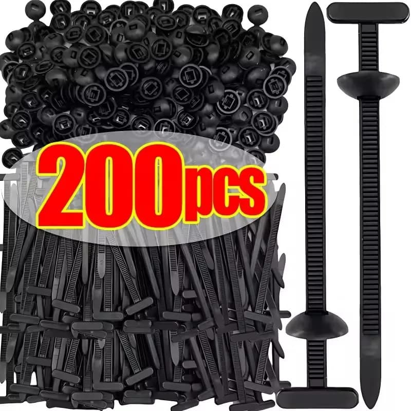 300/1PCS Nylon Universal Cable Tie Buckle Multipurpose Cable Ties Tool Heavy Duty Self Locking Zip Black Zipties for Car Repair