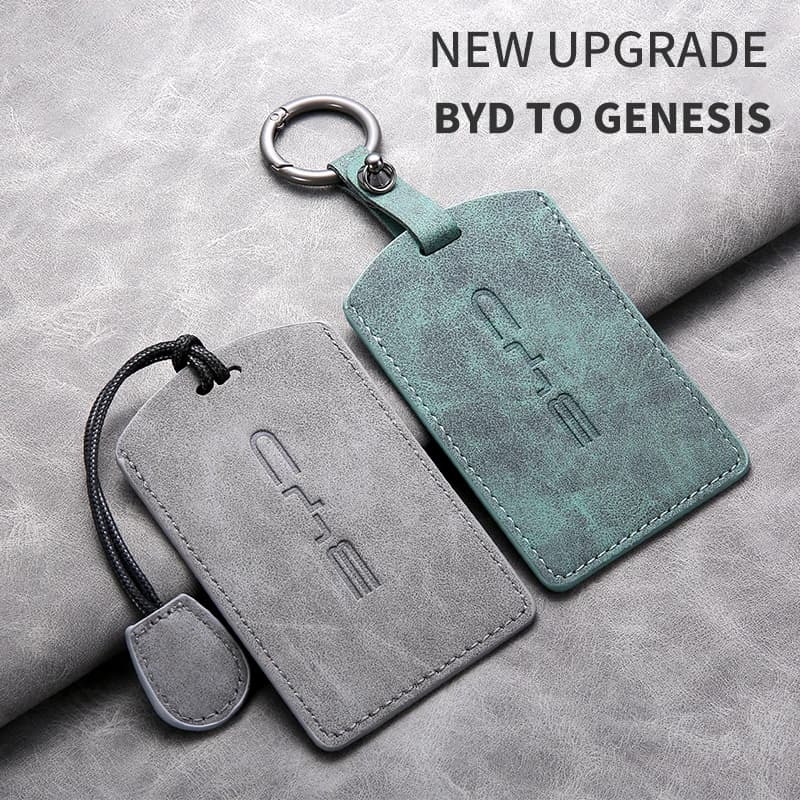 Per BYD S7 S6 L3 M6 F3 F0: Portachiavi alla Moda in Pelle, Custodia Protettiva per Chiave Remota Smart NFC per Auto, Accessori