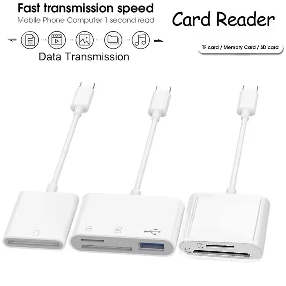 3 In 1 Type C Card Reader TF SD Memory Card Reader OTG USB C Card Adapter For Macbook Samsung Huawei Xiaomi USB Type C Adapter