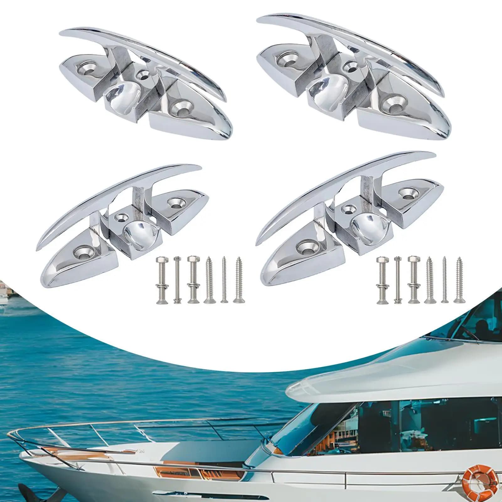 Accessorio hardware per dock pieghevole con tacchetta per corda per barca portatile in acciaio inossidabile per kayak marini