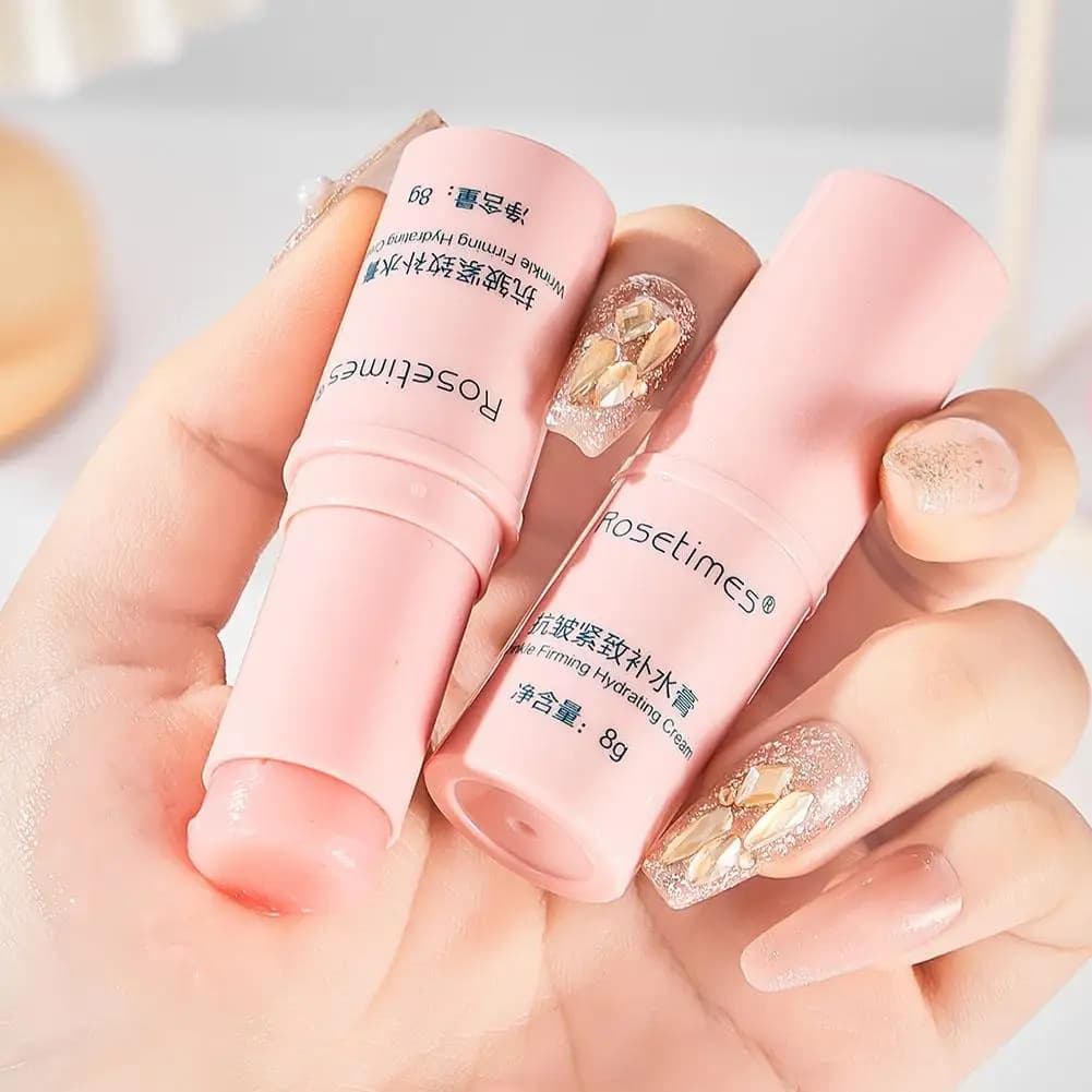 8g Rosetimes Reduce Eyes Neck Elbow Fine Lines Cream Pink PDRN Collagen Moisturizer Blam Anti-Wrinkle Firming Moisturizing Stick