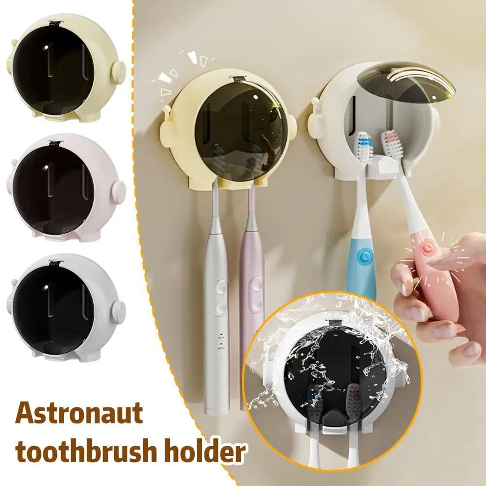 Porta spazzolino elettrico per astronauta Coppia portaoggetti per spazzolino elettrico Scarico per uso domestico Forniture per il bagno