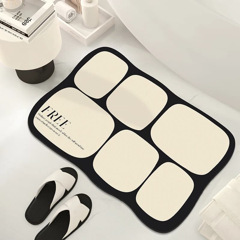 Tappetino da bagno WC domestico crema vento fango diatomee assorbimento d'acqua tappetino ad asciugatura rapida WC tappetino per porta d'ingresso antiscivolo