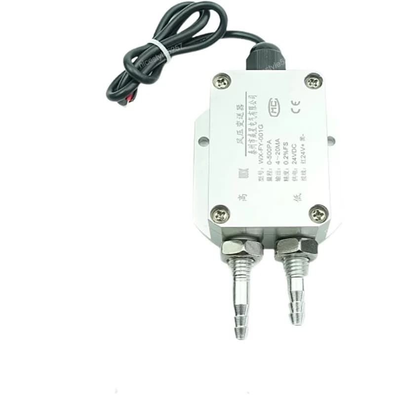 WX-FY-001G Trasmettitore di pressione dell'aria Misuratore di pressione differenziale della stanza della conduttura della pressione dell'aria Sensore differenziale della ventola 4-20MA