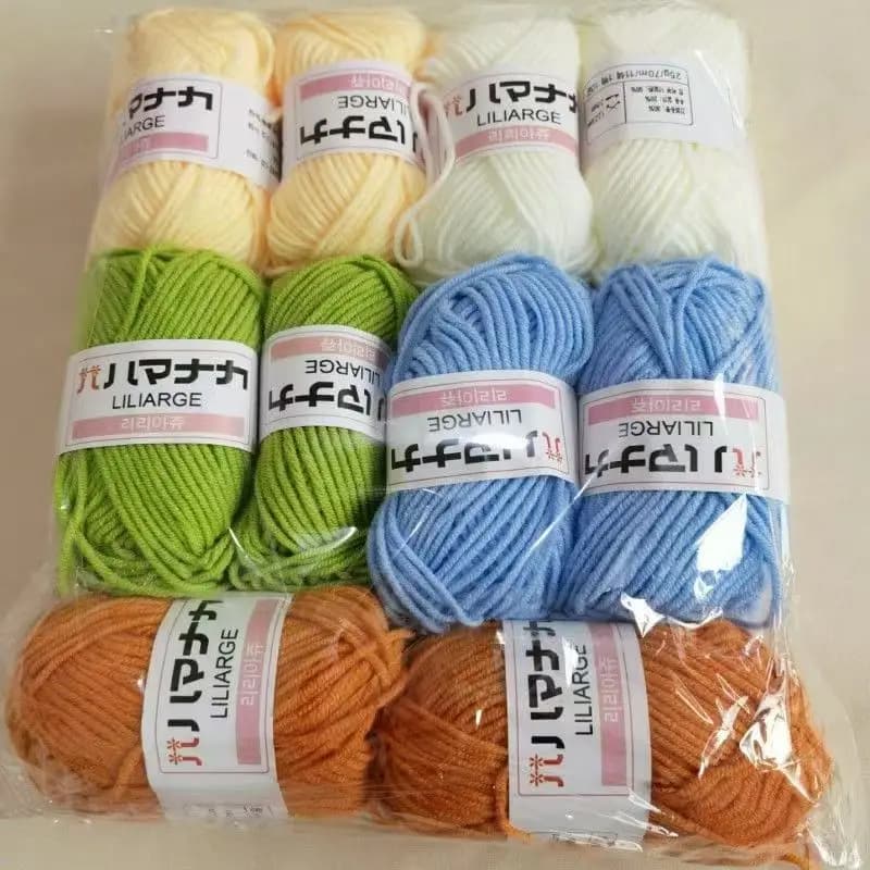 Soft Milk Cotton Knitting Yarn Set Multi Color Handmade Knitting Cotton Yarn For DIY Crochet Scarf Sweater Hat Doll Craft